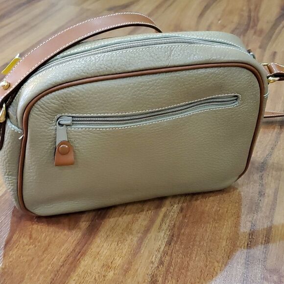 Vintage Oggi Domani 2 Toned Leather Crossbody Bag - Picture 4 of 6